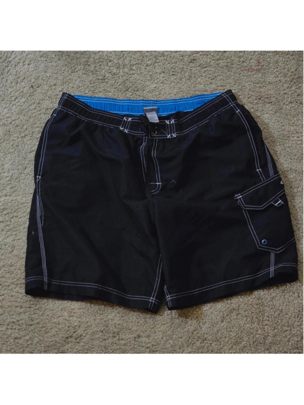 Champion black swim shorts with blue accents Size L #swimwear #summer